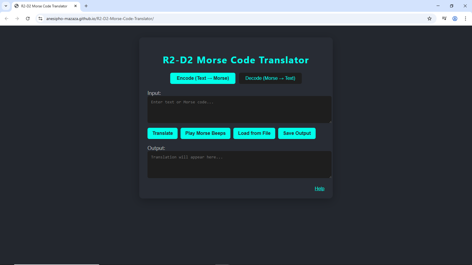 Morse Code Translator